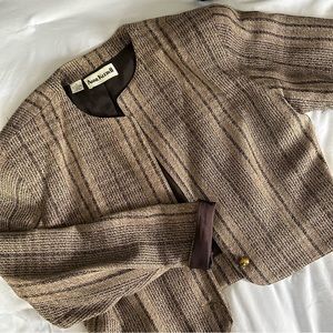 VINTAGE Anne Klein II Cropped Blazer with Shoulder Pads